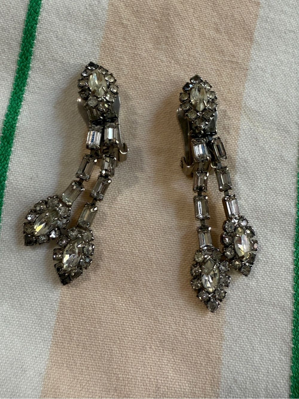 WeissβWaterfall Swarovski Crystals Drop Dangle Earrings